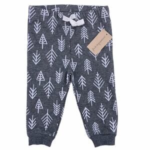 First Impressions Hipster Tree  Print Heather Gray Jogger Pants Sweatpants 24 Mo